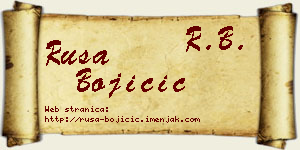 Rusa Bojičić vizit kartica